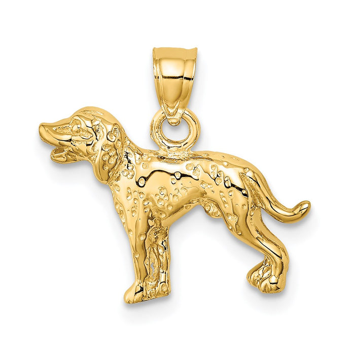 14k Dalmatian Dog Charm-C3510