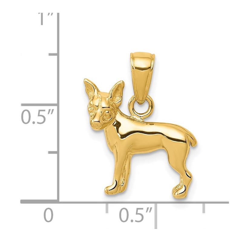 14k Chihuahua Dog Pendant-C3511