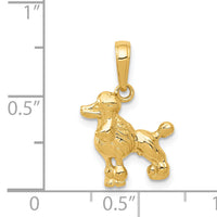 14k Poodle Dog Pendant-C3515