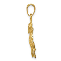 14k Deer Running Pendant-C3524