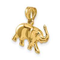 14k 3-D Elephant Pendant-C3533