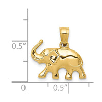 14k 3-D Elephant Pendant-C3533