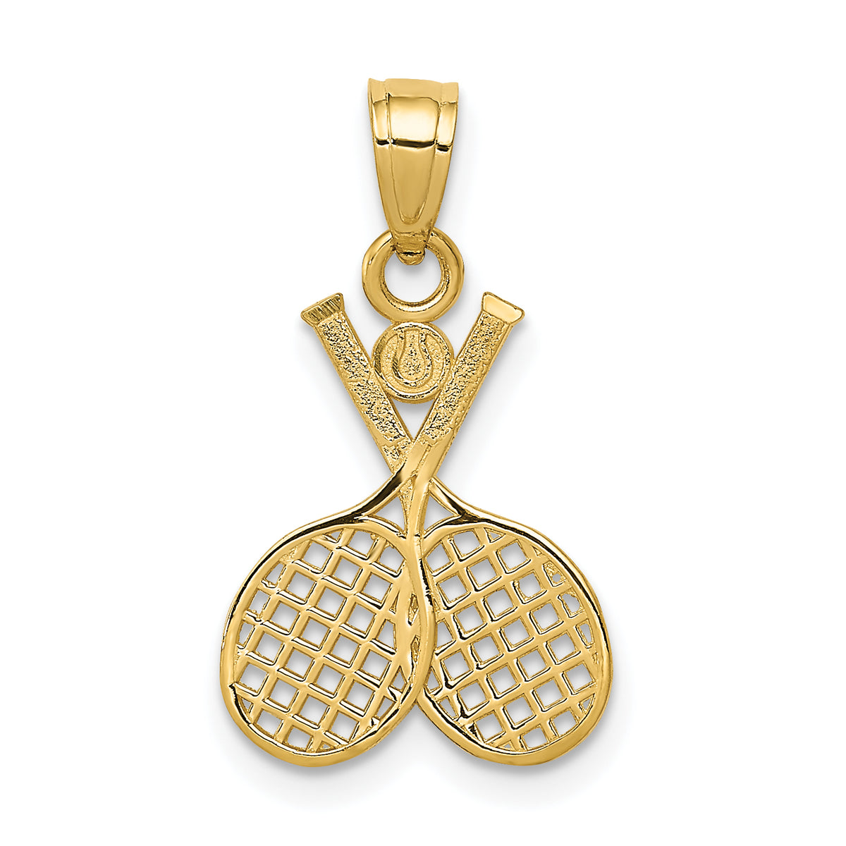 14k Double Tennis Racquet Charm-C3539