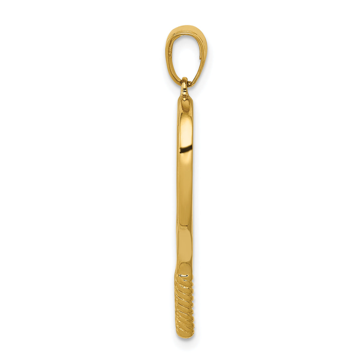 14k Solid Polished 3-D Tennis Racquet Pendant-C3540