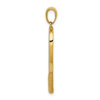 14k Solid Polished 3-D Tennis Racquet Pendant-C3540