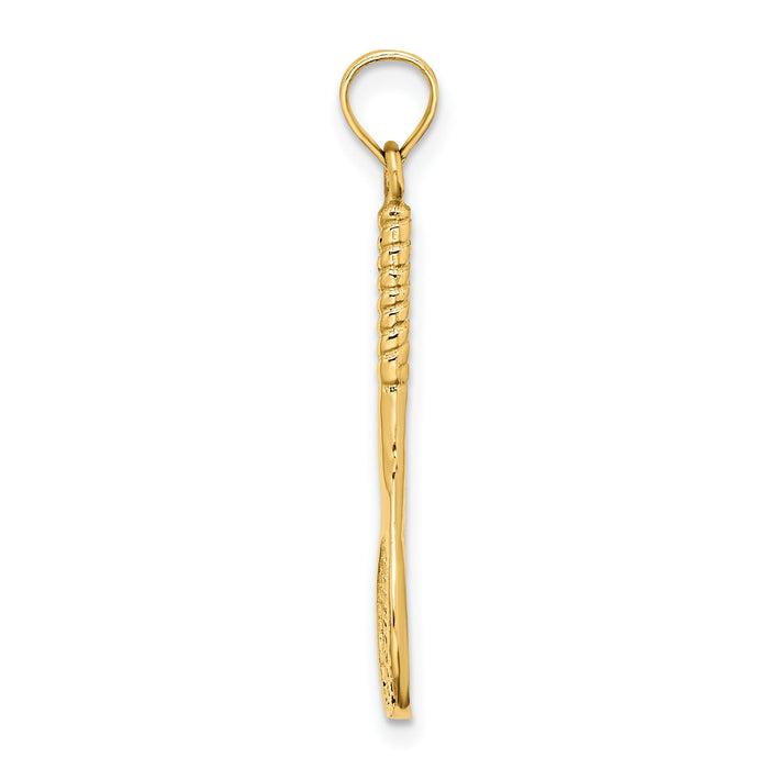 14k 3-D Tennis Racquet Charm-C3541