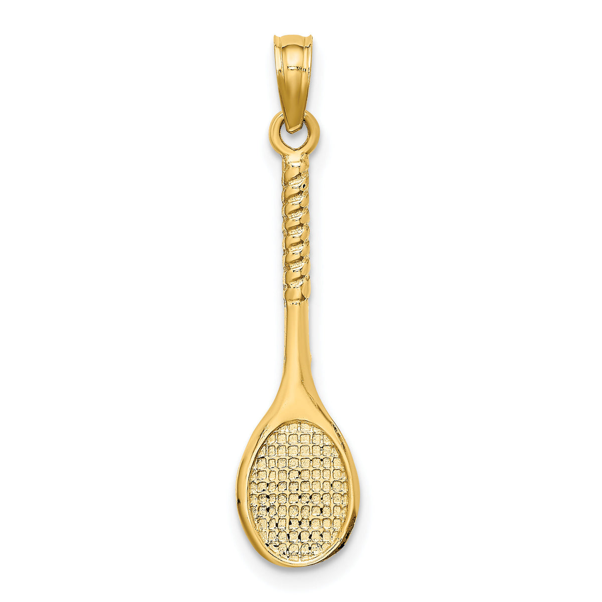 14k 3-D Tennis Racquet Charm-C3541