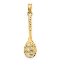 14k 3-D Tennis Racquet Charm-C3541