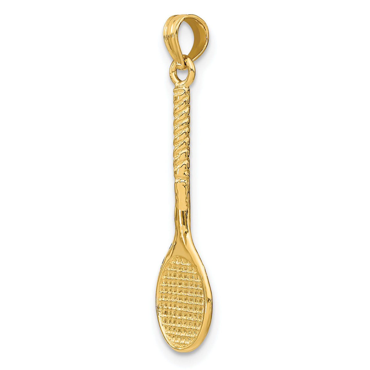 14k 3-D Tennis Racquet Charm-C3541