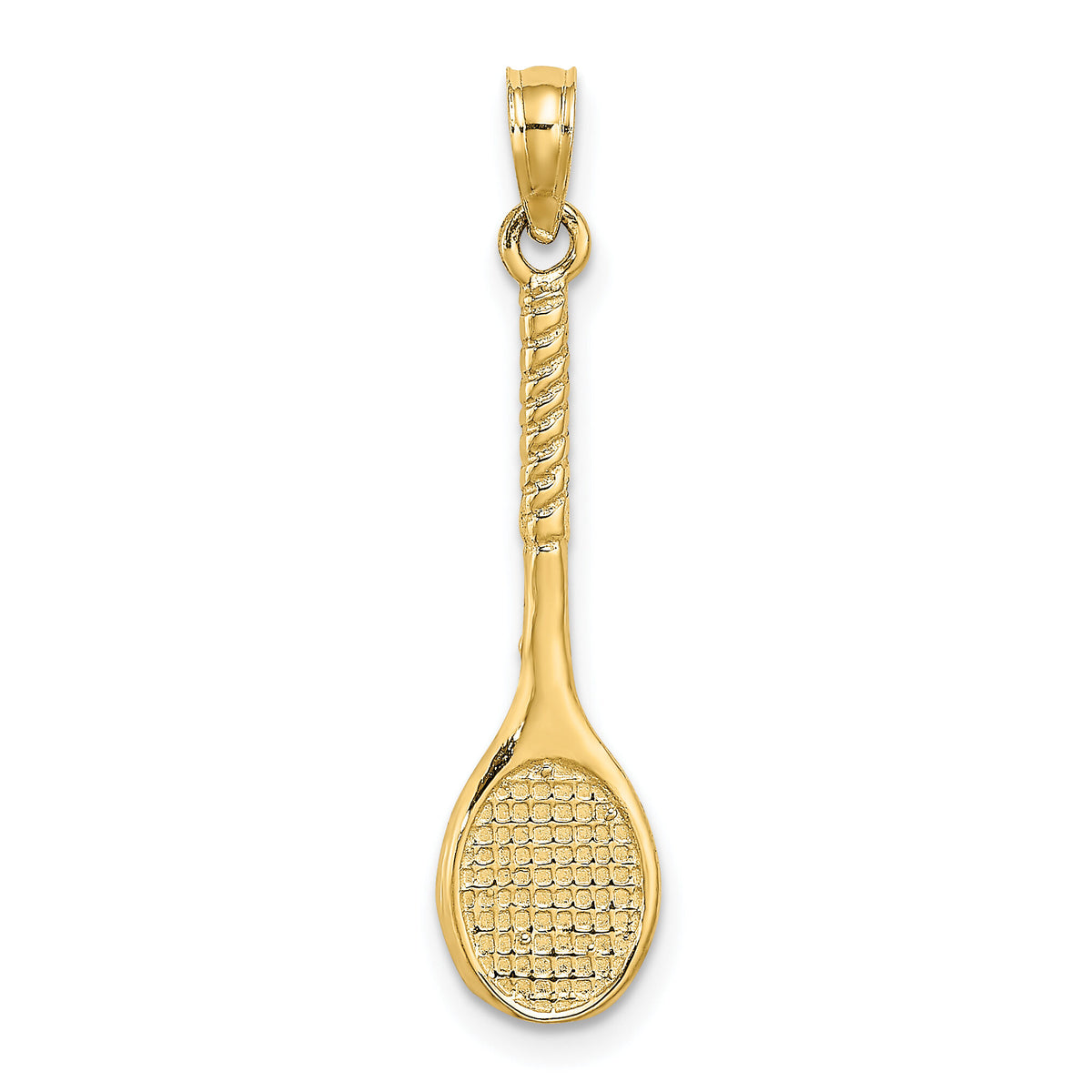 14k 3-D Tennis Racquet Charm-C3541