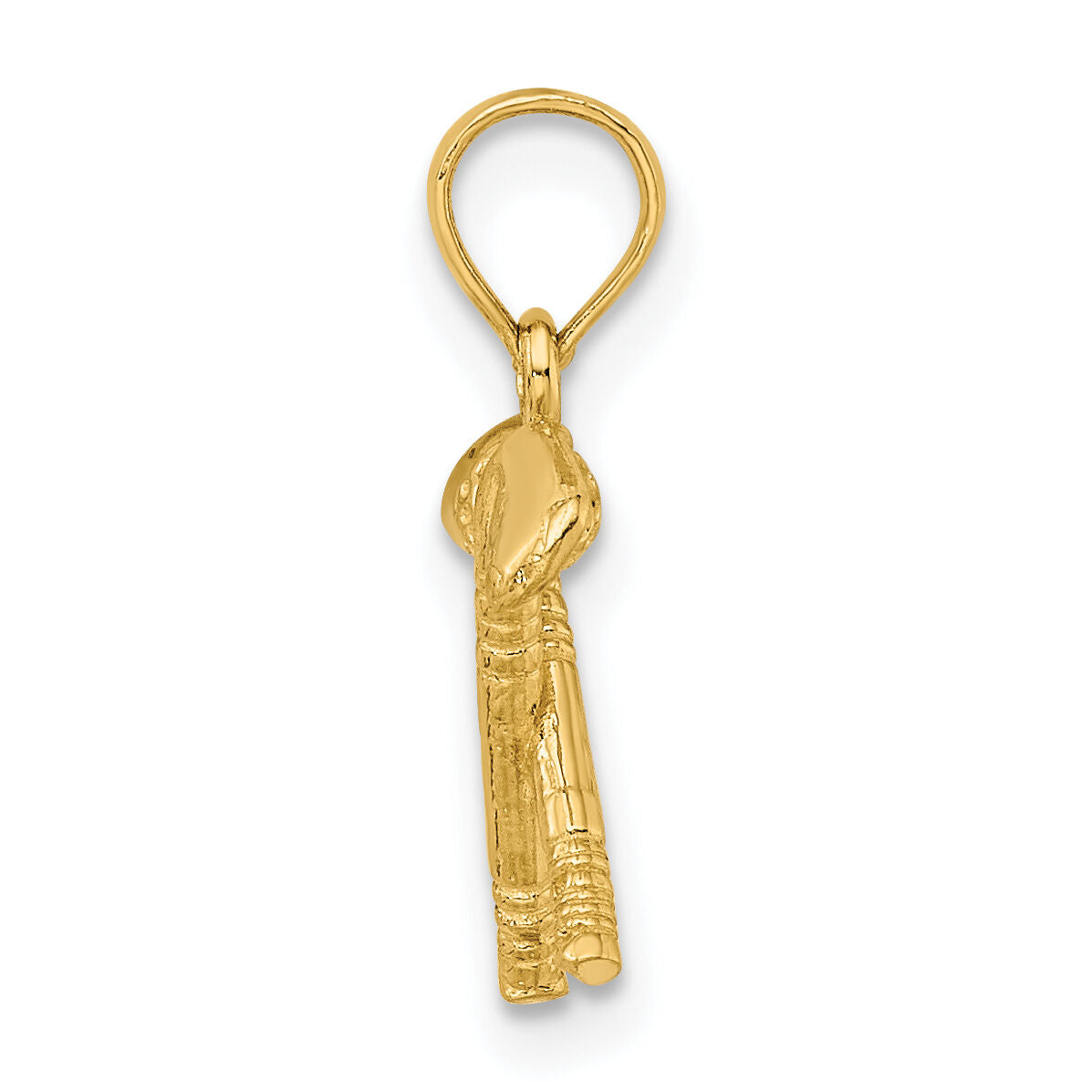 14k 3-D Golf Clubs with Ball Charm-C3544