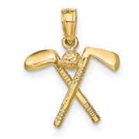 14k 3-D Golf Clubs with Ball Charm-C3544
