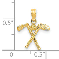 14k 3-D Golf Clubs with Ball Charm-C3544