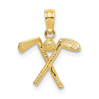 14k 3-D Golf Clubs with Ball Charm-C3544