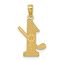 14k Golf Club and Ball on #1 Charm-C3545