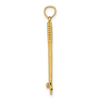 14k 3-D Single Golf Club with Ball Charm-C3547