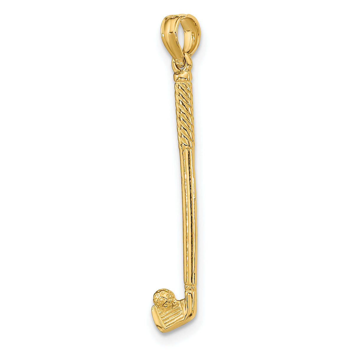 14k 3-D Single Golf Club with Ball Charm-C3547