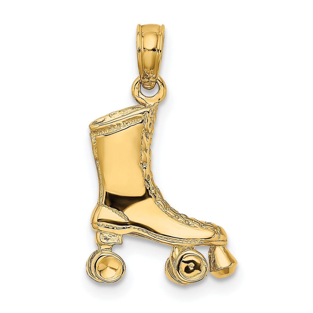 14k 3-D Roller Skate Charm-C3550