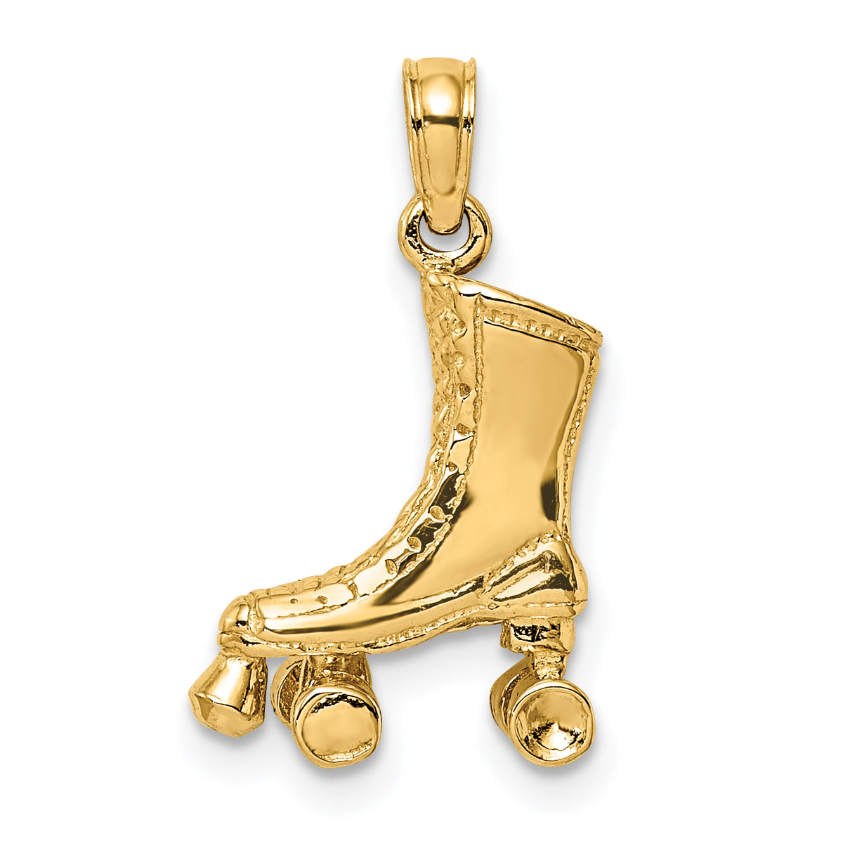 14k 3-D Roller Skate Charm-C3550