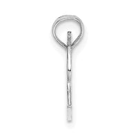 14K White Gold Megaphone with Handle Pendant-C3551W
