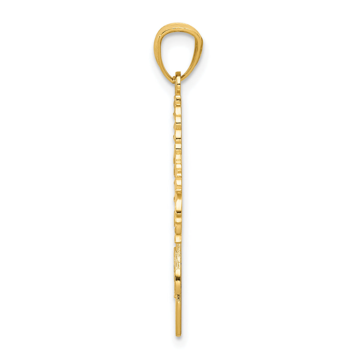 14k Diamond Cut Cheerleader Charm-C3553