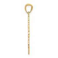 14k Diamond Cut Cheerleader Charm-C3553