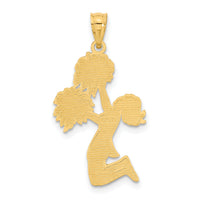 14k Diamond Cut Cheerleader Charm-C3553