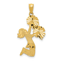 14k Diamond Cut Cheerleader Charm-C3553