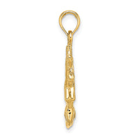 14k 3-D Jumping Cheerleader Charm-C3554