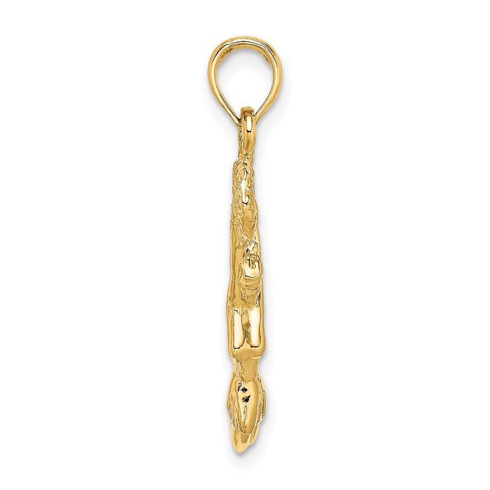 14k 3-D Jumping Cheerleader Charm-C3554