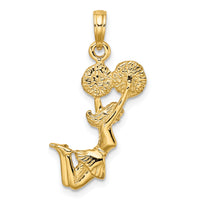 14k 3-D Jumping Cheerleader Charm-C3554