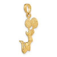 14k 3-D Jumping Cheerleader Charm-C3554