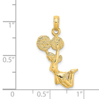 14k 3-D Jumping Cheerleader Charm-C3554