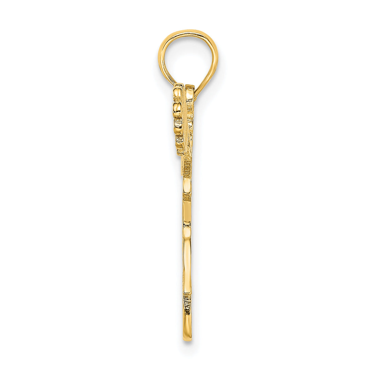 14k Cheerleader Jumping with Pom-Pom's Charm-C3555
