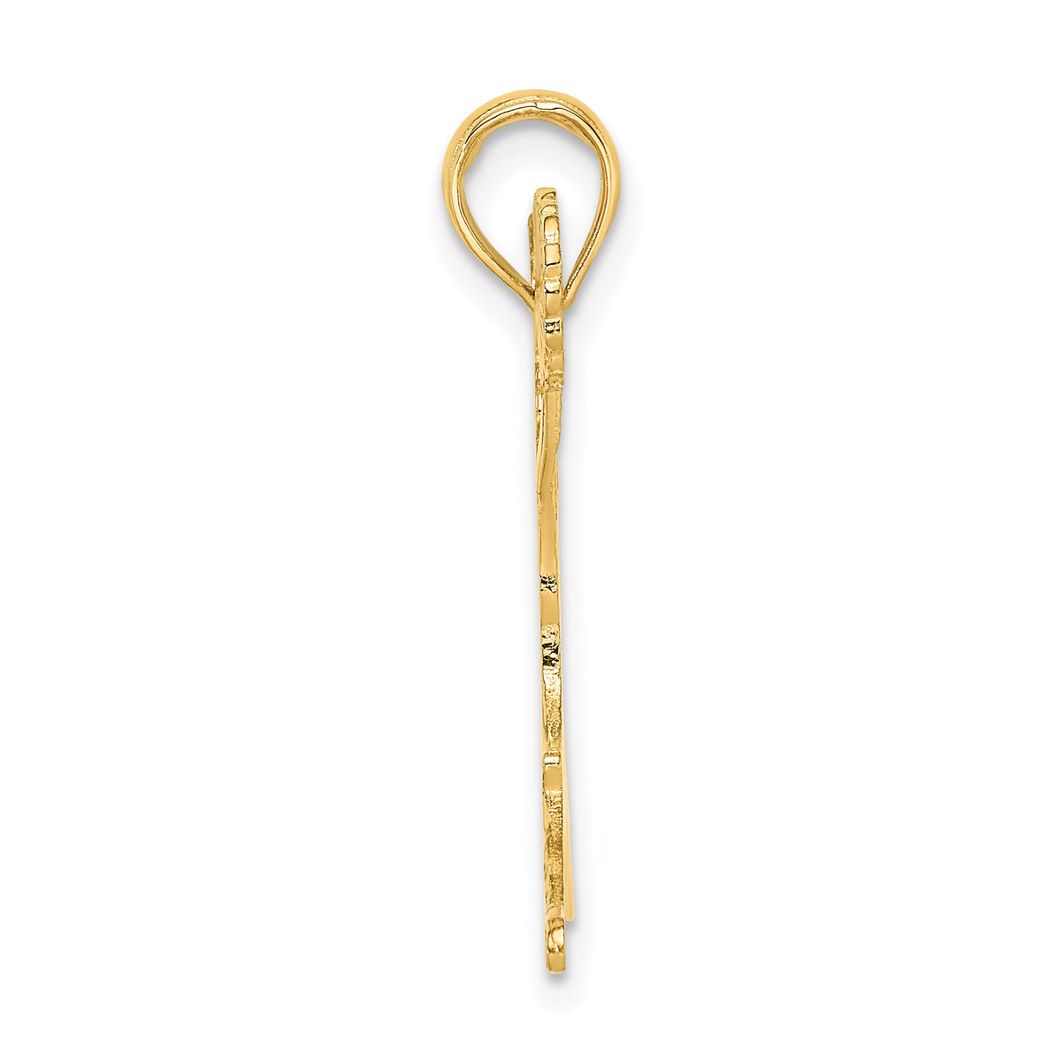 14k Cheerleader Jumping with Pom-Poms Charm-C3558