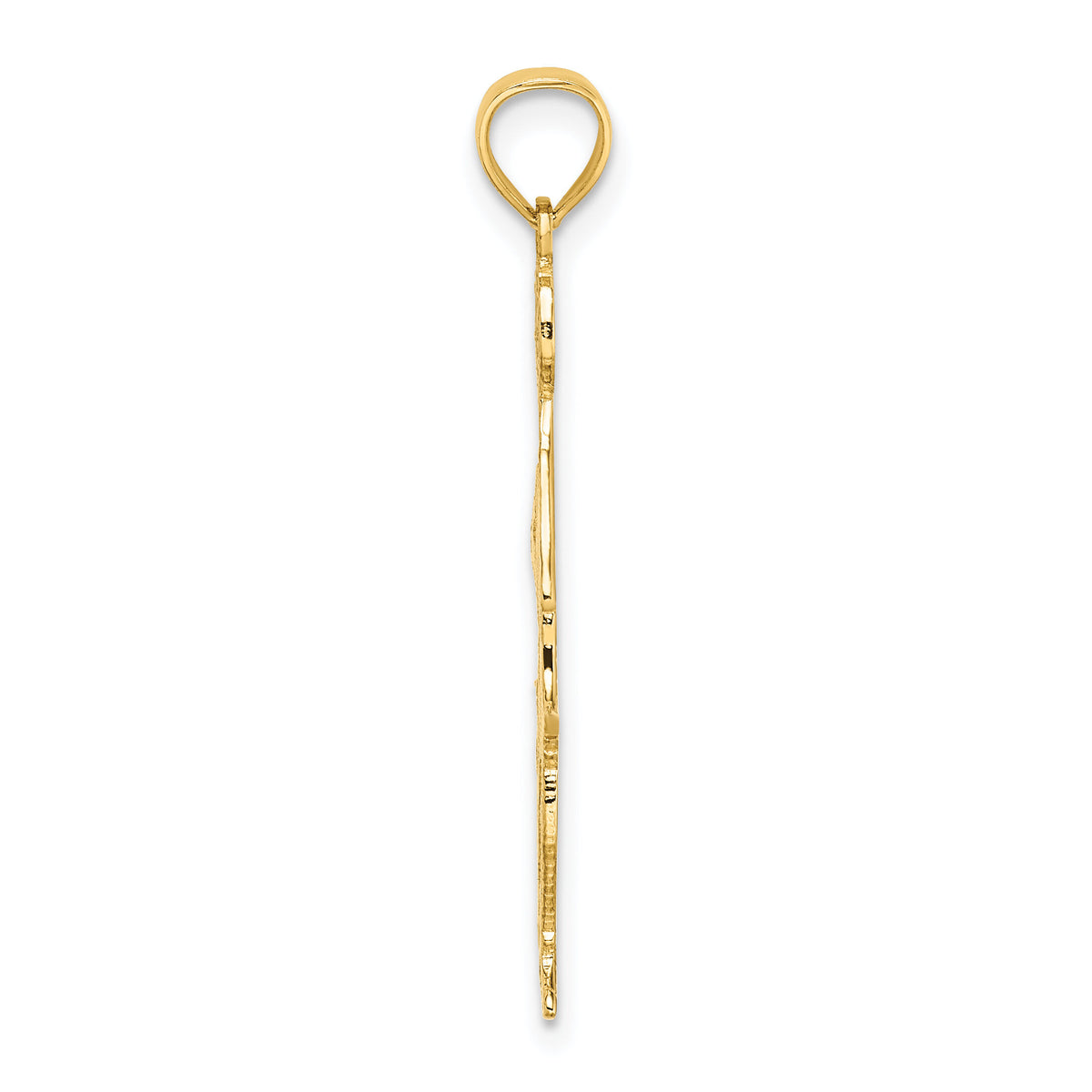 14k Cheerleader with Hand on Head Charm-C3559