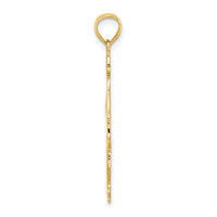 14k Cheerleader with Hand on Head Charm-C3559