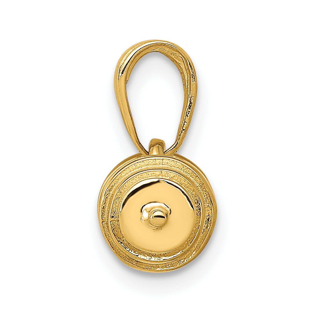 14k 3-D Barbell Pendant-C3563
