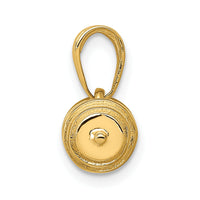 14k 3-D Barbell Pendant-C3563