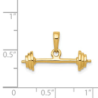 14k 3-D Barbell Pendant-C3563