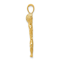 14k Bodybuilder with Weights Pendant-C3565