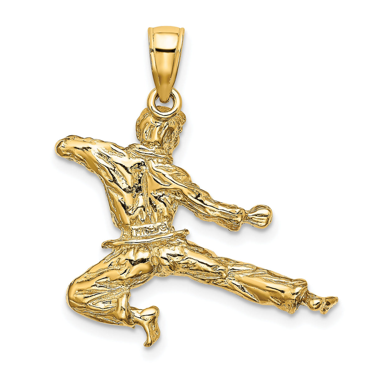 14k 3-D Male Karate Pendant-C3567