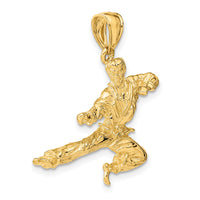 14k 3-D Male Karate Pendant-C3567