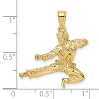 14k 3-D Male Karate Pendant-C3567
