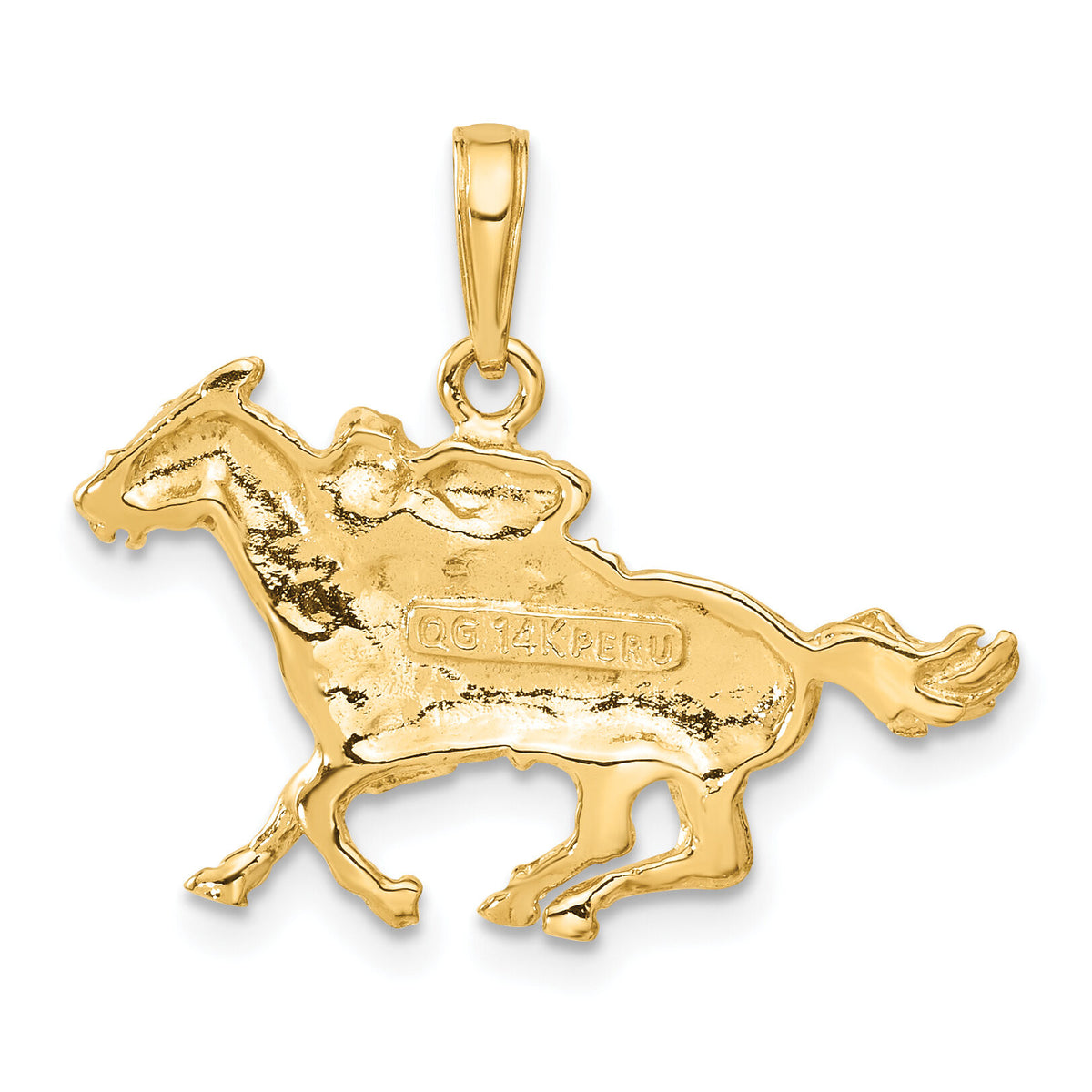 14k Jockey on Horse Pendant-C3568