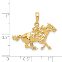 14k Jockey on Horse Pendant-C3568