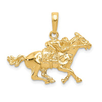 14k Jockey on Horse Pendant-C3568