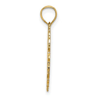 14k Dart Board and Darts in Leaf Design Charm-C3570