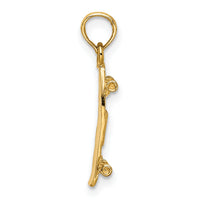 14k 3-D Skate Board Charm-C3571