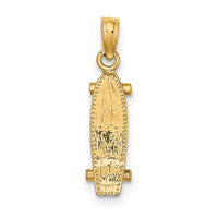 14k 3-D Skate Board Charm-C3571
